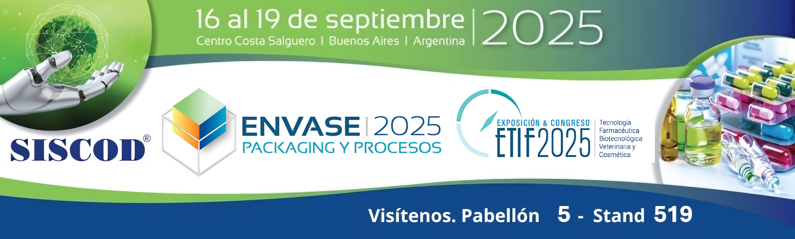 Banner de SISCOD presente en Expo Envases 2025.
